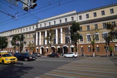 Voronej, Rusya Federasyonu - 23 Ağustos. Prospekt Revolyutsii inşaat teknolojisinin 2018 teknik okul