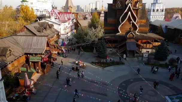Moscou, Rússia - 14 de outubro. 2018. Praça central em Izmailovo Kremlin — Vídeo de Stock