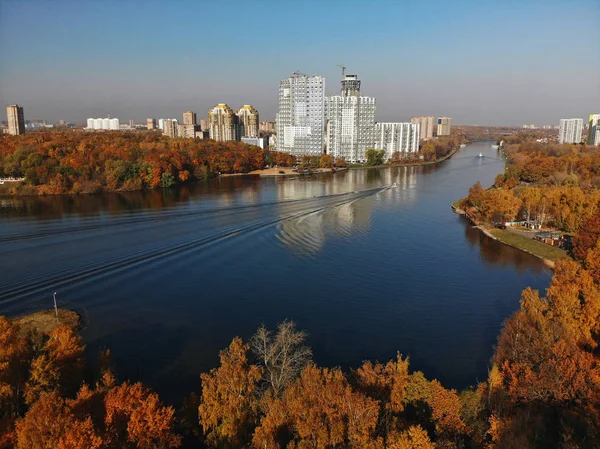 Top view of Moscow Canal in Khimki, Russia — Stock Photo, Image