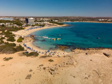 Ayia Napa, Kıbrıs - yukarıdan görünüm üzerinde bir Makronissos Beach Resort