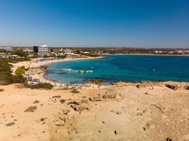 Ayia Napa, Kıbrıs - yukarıdan görünüm üzerinde Makronissos Beach Resort