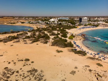 Ayia Napa, Kıbrıs - 1 Kasım. 2018. Akdeniz sahil tesisi alanı