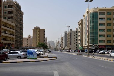 Ajman, Birleşik Arap Emirlikleri - 6 Nisan. 2018. orta kısmında bir şehir