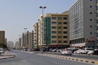 Ajman, Birleşik Arap Emirlikleri - 6 Nisan. 2018. orta kısmında bir şehir