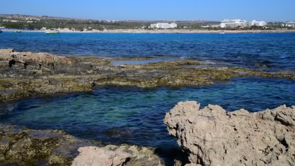 Курорт Айя на острове Кипрус — стоковое видео