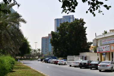Ajman, Birleşik Arap Emirlikleri - 6 Nisan. 2018. Şeyh Raşid Bin nuri sokak