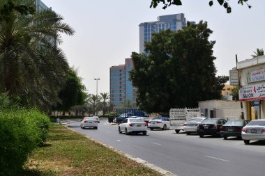 Ajman, Birleşik Arap Emirlikleri - 6 Nisan. 2018. Şeyh Raşid Bin nuri sokak