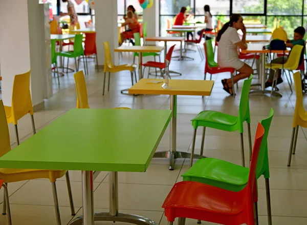 Sochi, Russia - June 2. 2018. Food court in Sun City mall — Stock Photo, Image