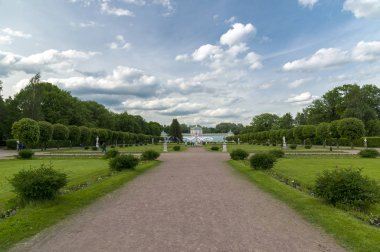 Moscow, Rusya Federasyonu-6 Haziran 2016. Düzenli Fransız park Emlak Kuskovo
