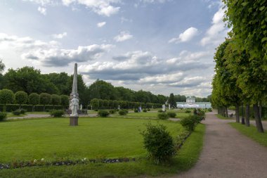 Moscow, Rusya Federasyonu-6 Haziran 2016. Düzenli Fransız park Emlak Kuskovo
