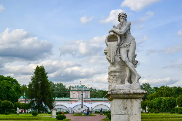 Allegorie Auf Den Gott Des Flusssammlers Skulptur Moskauer Park Kuskovo — Stockfoto