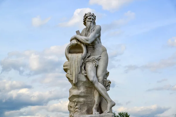 Алегорія Бога Ріки Scamander Скульптури Парк Kuskovo Москви Початку Xviii — стокове фото