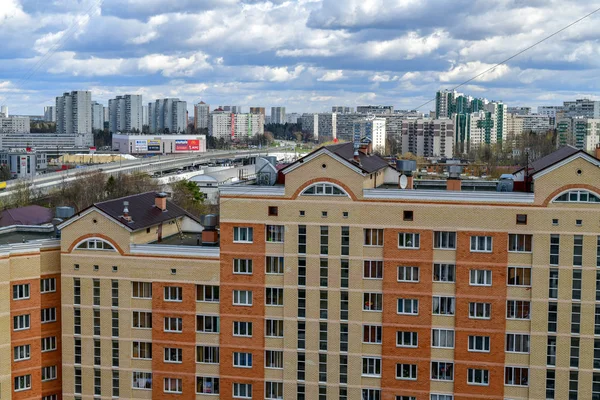 Moskwa Rosja Kwietnia 2018 Widok Częścią Sypialną Powiecie Zelenograd — Zdjęcie stockowe