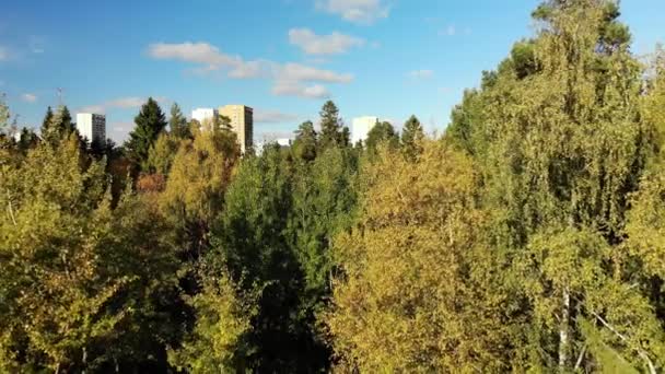 Зеленоград - экологически чистый район Москвы в России — стоковое видео