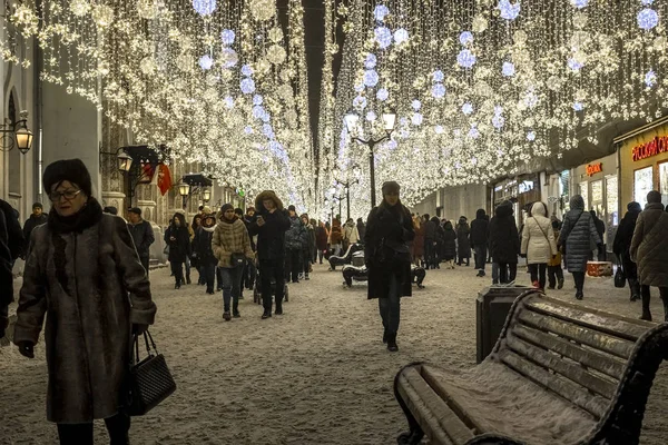 모스크바 러시아 2019 Lubyanka 광장에 크리스마스 — 스톡 사진