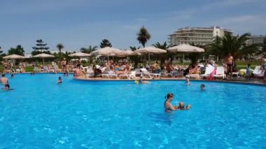 Sochi, Rusya Federasyonu - 31 Mayıs. Otel Sochi Park 201 yüzme havuzunda