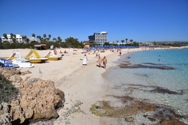 Ayia Napa, Kıbrıs - 1 Kasım. 2018. genel bakış güzel Makronissos Beach Resort