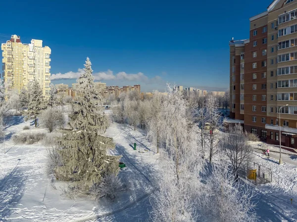 Χειμώνας στην πόλη της Μόσχας στην Ρωσία — Φωτογραφία Αρχείου