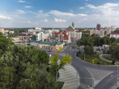 Lipetsk, Rusya Federasyonu - 5 Ağustos. 2018. yukarıdan bir devrim meydanında görüntüleyin