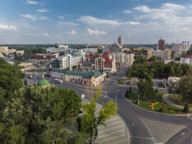 Lipetsk, Rusya Federasyonu - 5 Ağustos. 2018. yukarıdan bir devrim meydanında görüntüleyin