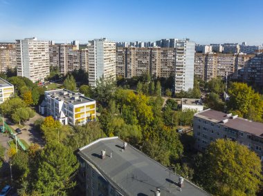 Moskova, Rusya eski ilçe farklı yükseklikte konut