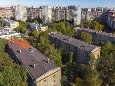 Moskova, Rusya eski ilçe farklı yükseklikte konut