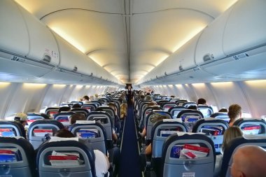 Moscow, Rusya Federasyonu - 29 Mayıs. 2018 uçak Boeing 737 havayolu Rossiya.