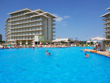 Sochi, Rusya Federasyonu - 31 Mayıs. Otel Sochi Park bölgesinde 201 Yüzme Havuzu