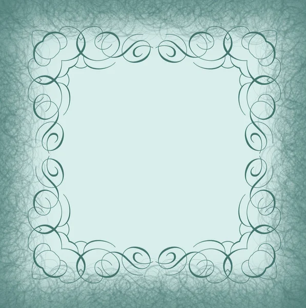 Green frame with a pattern. The Illustration — Stock Photo, Image