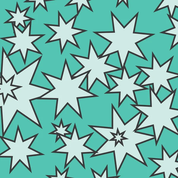 Streszczenie tło zielony z siedmiu gwiazda ilość gwiazdek — Zdjęcie stockowe