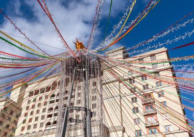 Geleneksel süs Maslenitsa Moskova, Rusya