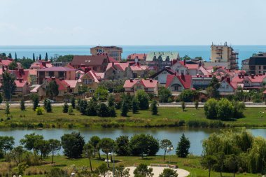 Rusya'da Soçi bir Adler ilçesinde Cityscape. Resort