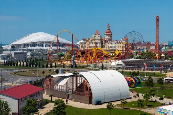 Sochi, Russia - June 5. 2018. Sochi Park, which entered TOP-25 of best parks in Europe in 2016 year — Stock Photo, Image
