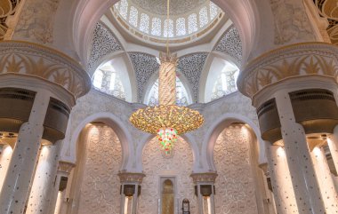 Abu Dabi, Bae - 2 Nisan. 2019. güzel Şeyh Zeyd Ulu Camii kapalı