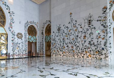 Abu Dabi, Bae - 2 Nisan. 2019. Bir Şeyh Zeyd Ulu Camii kapalı
