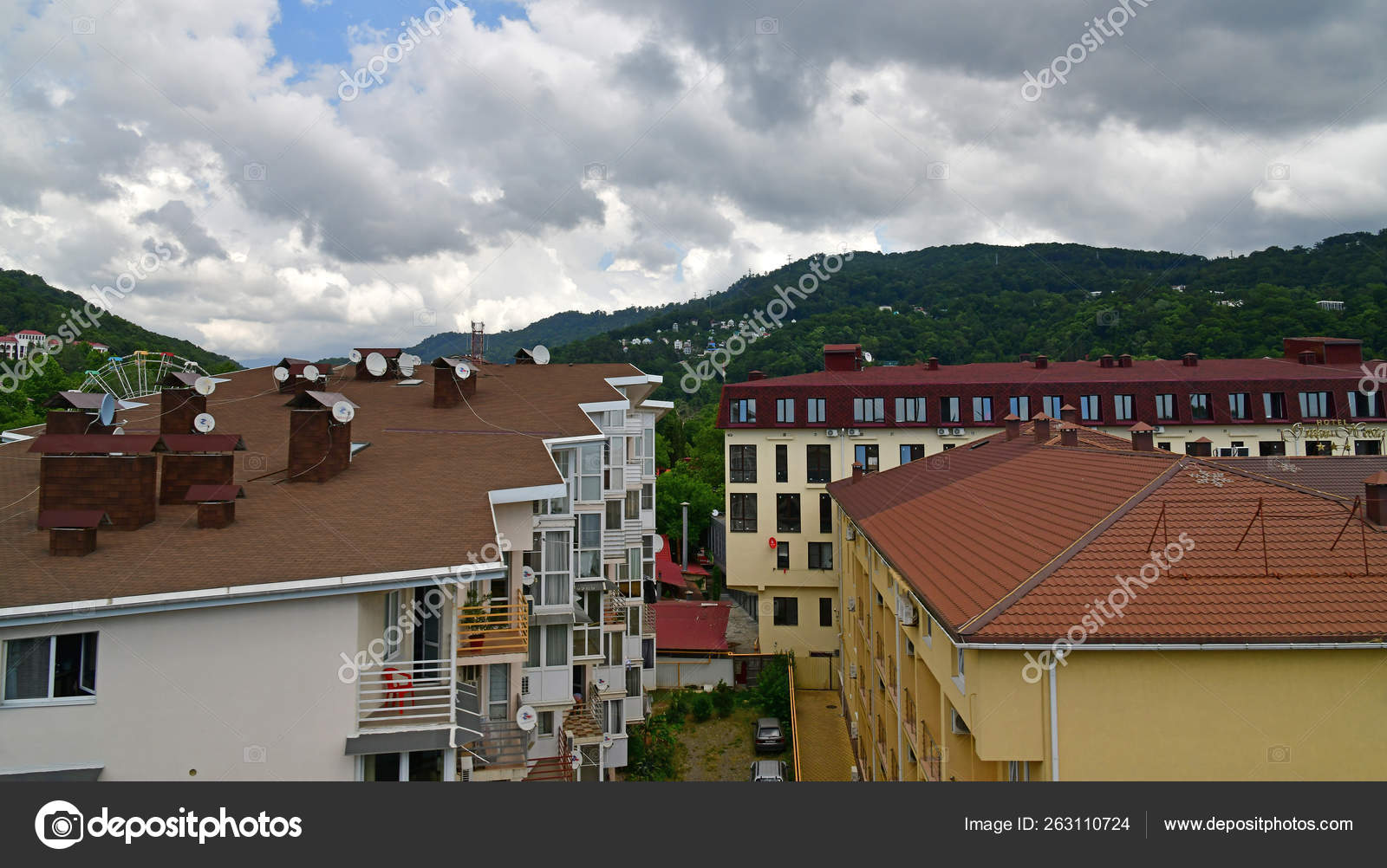 Sochi Russia 2 June 2018 View Of The Hotel Green Hosta - 