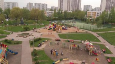 Moskova, Rusya - 9 Mayıs. 2019. Zelenograd'da büyük oyun alanı