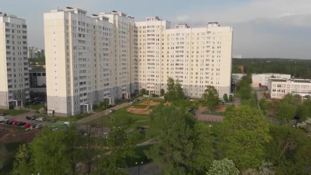 Yukarıdan Moskova'da Cityscape, Rusya — Stok video