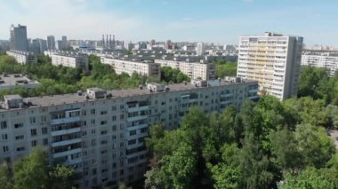 Moskova'da severnoye Tushino bölgesinin en iyi görünümü, Rusya.