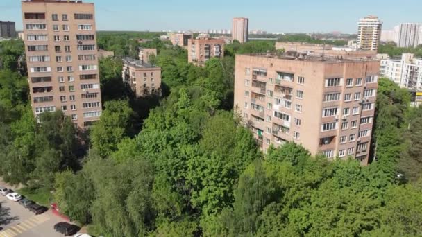 希姆基市的城市景观从上面。俄罗斯 — 图库视频影像