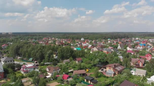 Moskauer Region Dorf Russland Von Oben Gesehen — Stockvideo