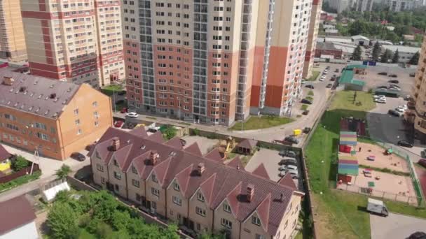 Modernos Edificios Residenciales Gran Altura Región Moscú Rusia — Vídeo de stock