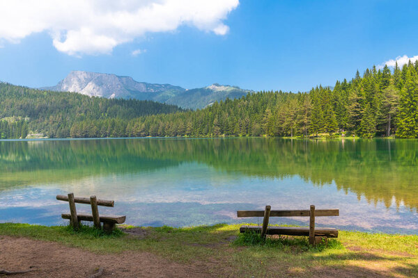 Montenegro, The Durmitor National Park in Zabljak , Black Lake