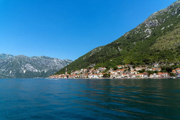 Perast régi város Kotor öbölben Montenegró — Stock Fotó