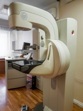 Doktor ofisinde X ışını mammograf, tıbbi ekipmanlar