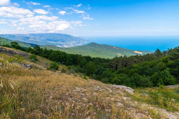 Beautiful view from a Mount Ah-Petri in Crimea Royalty Free Stock Images