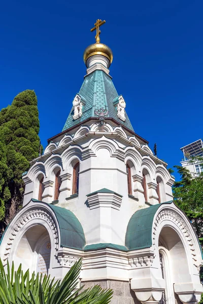 Yalta, Kırım -27 Haziran. 2019 Bir St Nicholas Wonderworker Hıristiyanlık Şapel