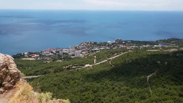 Hermoso paisaje con el Mar Negro en Foros. Crimea — Vídeos de Stock