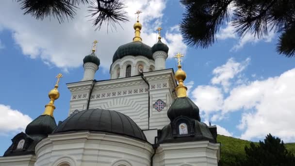 Kostel vzkříšení v Forosu. Krymu — Stock video