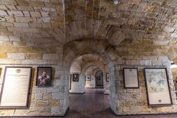 Sevastopol, Crimea - July 3, 2019. Interior of Konstantinovskaya Battery - Museum and Exhibition Complex — Stock Photo, Image